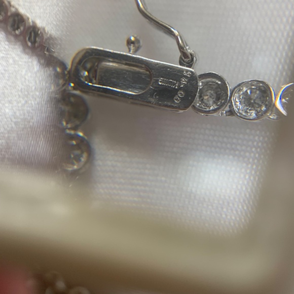 18k white gold 14ct diamond tennis necklace - Picture 5 of 11